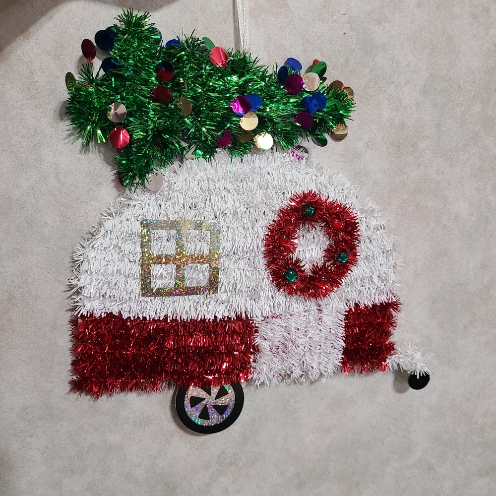 Christmas Camper Wall Hanging Holiday Home Decor